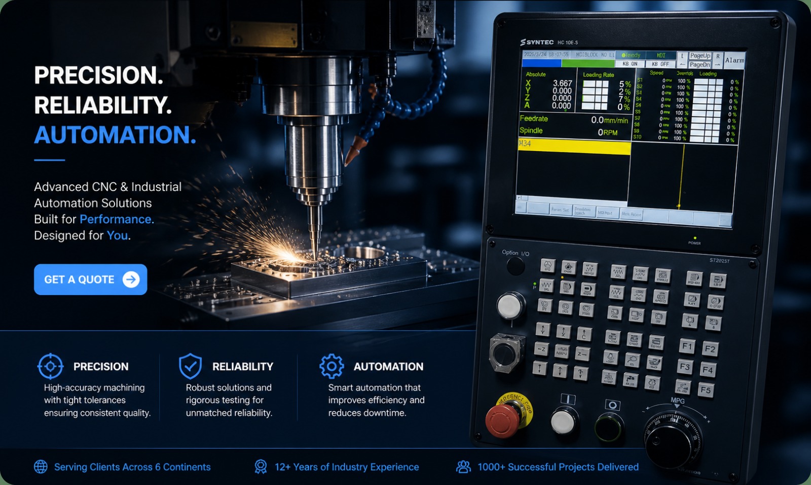 CNC engineer at work